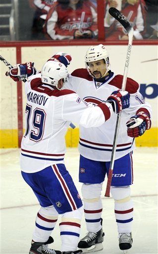 Andrei Markov is the 2012-13 Montreal Canadiens candidate for the Bill Masterton Trophy