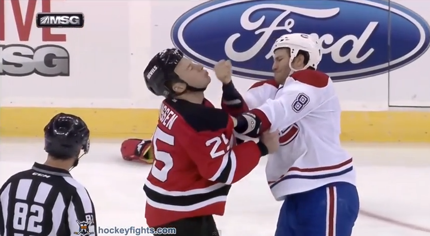 Habs Prust Scores Uppercut on Devils Janssen [VIDEO]