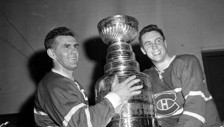 Maurice Richard (left) and Jean Béliveau