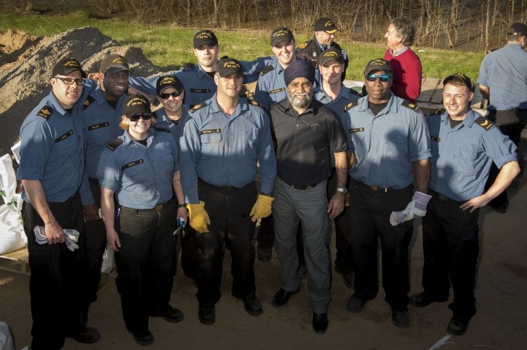 Members of HMCS Montreal with MND