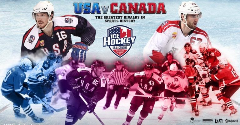 Canada vs USA in Australia featuring Rene Bourque, Ben Scrivens